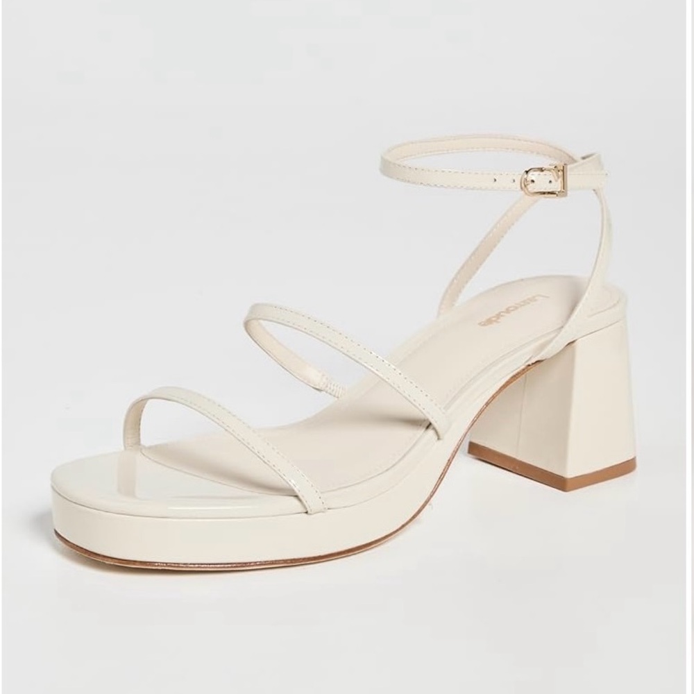 Larroude Gio sandal ivory